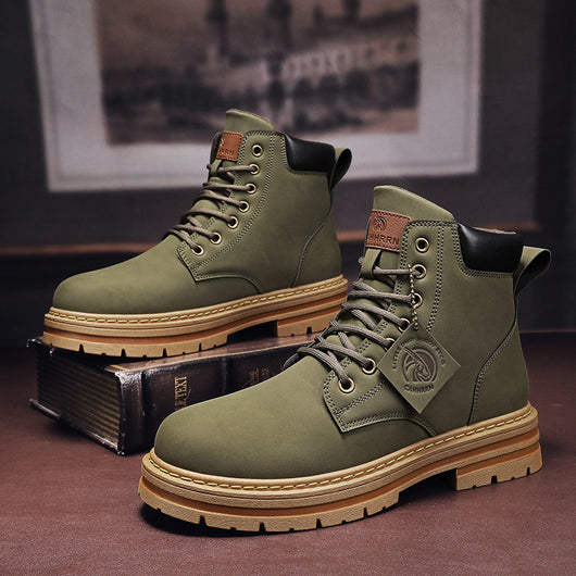 Botas de Trabajo Vintage en Cuero Genuino Talla Grande para Hombre - Image 3