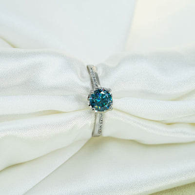 Anillo de Moissanita para Mujer en Cuatro Colores - Image 12