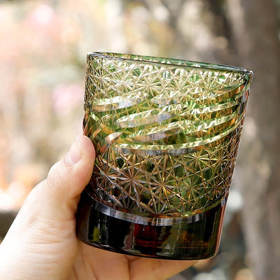 Vaso de Cristal Asterismo Estilo Edo Japonés