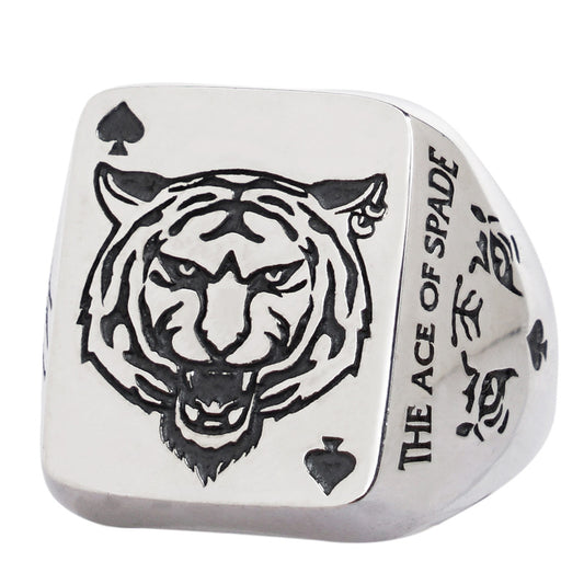 Anillo de Plata Tigre del Zodiaco Chino - Diseño Trendy - Image 2