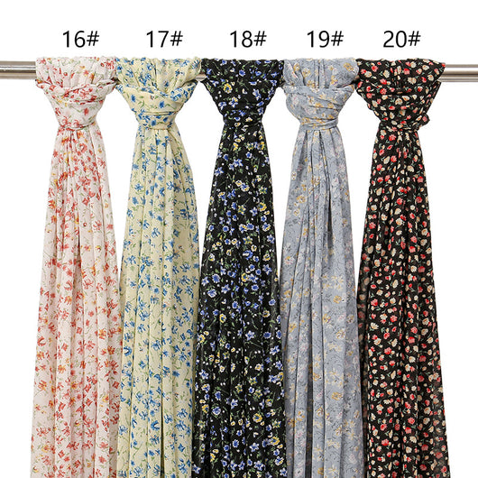 Pañuelo Ligero de Gasa Estampado Floral para Primavera y Verano - Image 44