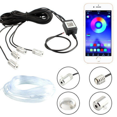 Luz Ambiental LED Fibra Óptica 64 Colores para Auto - Image 3