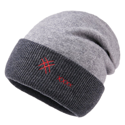 Gorro Tejido Minimalista para Hombre - Diseño Bordado con Letras, Cálido para Otoño e Invierno - Image 8