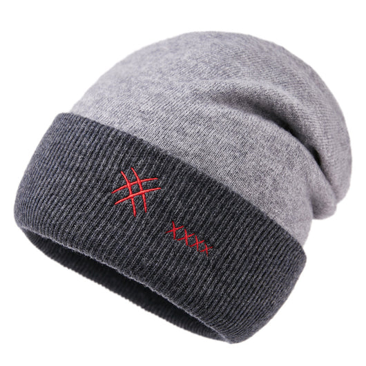 Gorro Tejido Minimalista para Hombre - Diseño Bordado con Letras, Cálido para Otoño e Invierno - Image 8