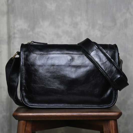 Bolsa Bandolera de Cuero Genuino para Hombre Hecha a Mano - Image 6