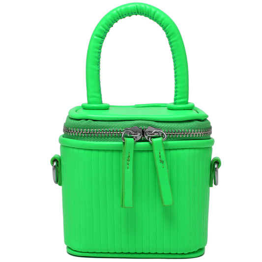 Bolso Cuadrado Texturizado Estilo Occidental con Correa Diagonal