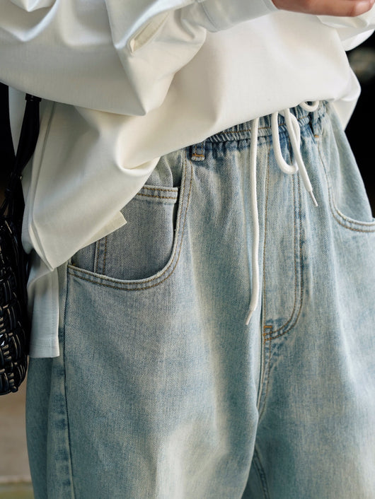 Pantalones Casuales Sueltos Azul Claro para Mujer - Corte Relajado y Cómodo - Image 9