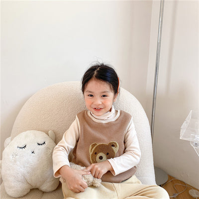 Chaleco Infantil de Oso Acolchado Estilo Coreano para Niños y Niñas - Image 8