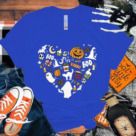 Camiseta Halloween Boo Pumpkin Love Unisex