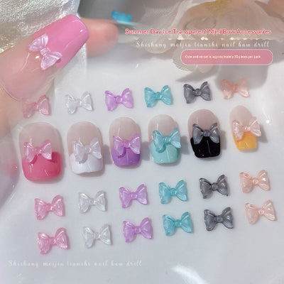 Set de 50 Moños de Resina Transparente para Diseño de Uñas - Image 2