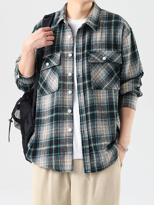 Camisa de Cuadros Manga Larga para Hombre - Image 17