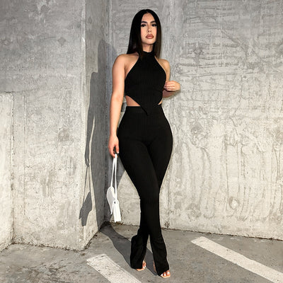 Pantalón Casual de Color Liso para Mujer - Traje Versátil - Image 13