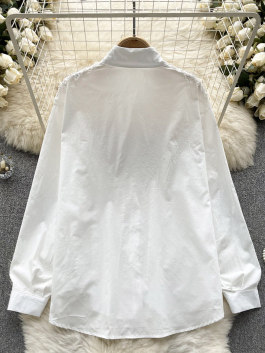Blusa Mujer Diseño Sofisticado con Cuentas y Lentejuelas - Image 5