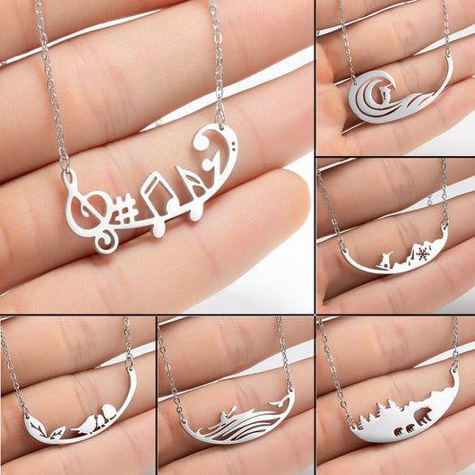 Collar de Nota Musical en Acero Inoxidable - Image 10
