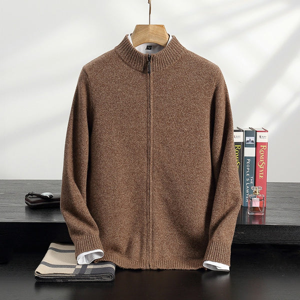 Abrigo de Cuello Alto en Cashmere para Hombre - Otoño e Invierno
