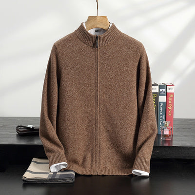 Abrigo de Cuello Alto en Cashmere para Hombre - Otoño e Invierno