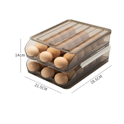 Organizador de Huevos Refrigerador con Ruedas y Tapa Transparente - Image 5