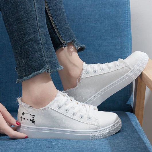 Zapatillas de Lona para Mujer Blancas Transpirables Casual Deportivas Primavera - Image 4
