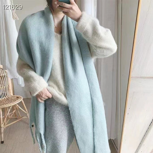 Chal Elegante de Abrigo para Mujer en Colores Sólidos - Image 3