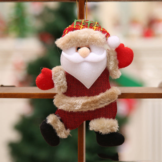Adorno Navideño Muñeca Anciano Bosque con Gorro Tejido de Copo de Nieve - Image 40