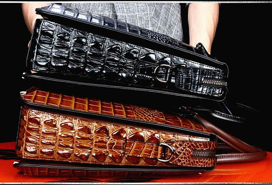 Maletín de Cuero Genuino para Hombre - Bolsa de Negocios con Patrón Elegante - Image 17
