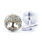 Time Stone Simple Tree Of Life Cufflinks JY006601 6style Diameter 1.6cm