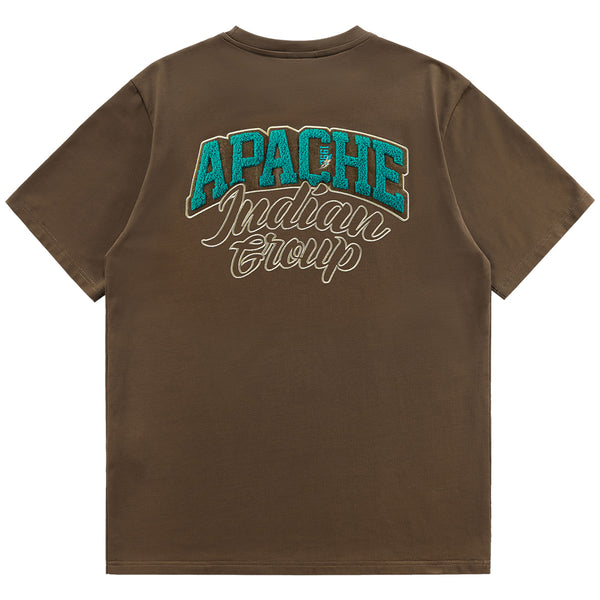 Camiseta Hombre Bordado Letras Americanas