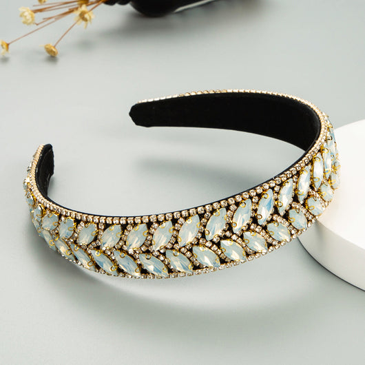 Diadema de Cristal con Diamantes Incrustados y Cadena de Garra para Mujer - Image 15
