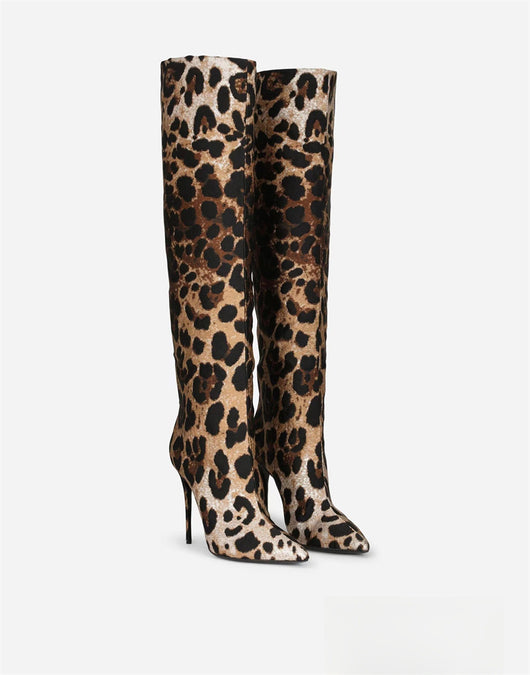 Botas Stiletto Leopardo con Punta Afilada para Mujer - Image 17