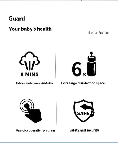 Esterilizador de Biberones y Accesorios de Gran Capacidad sin Secado - Image 8