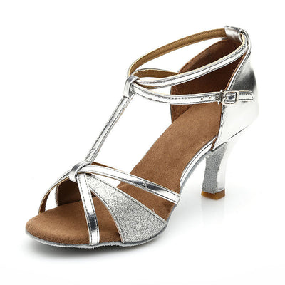 Zapatos de Baile Latino para Mujer - Tacón Medio Suela Blanda Profesional - Image 6