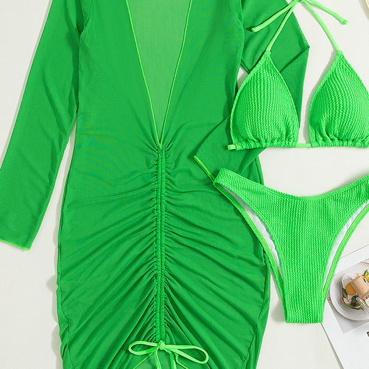 Traje de Baño Tripartita Liso para Mujer - Image 12