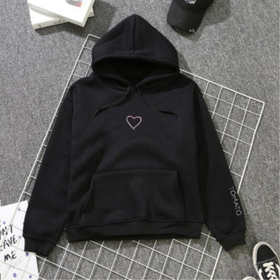 Sudadera con Capucha Love Bordado - Pullover Polar de Moda - Image 7