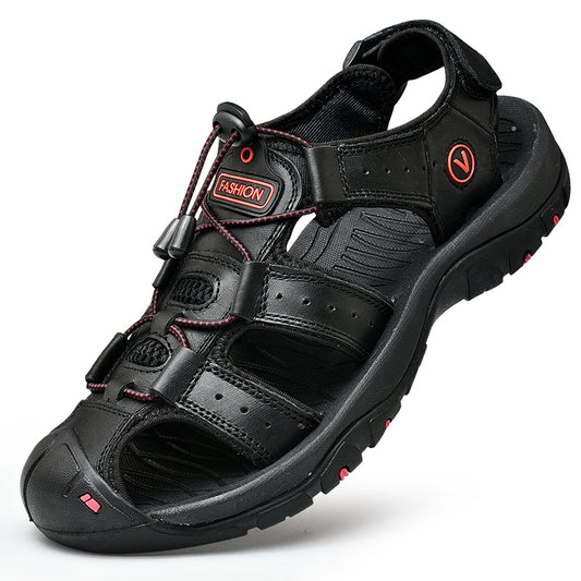 Sandalias Deportivas de Cuero para Hombre - Comodidad y Estilo Casual