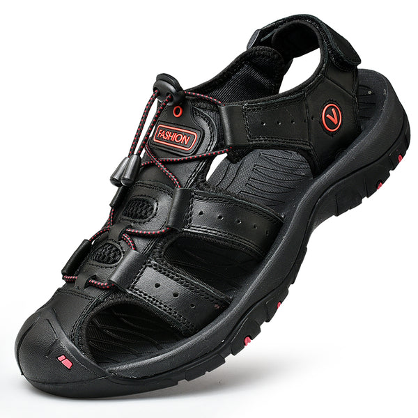 Sandalias Deportivas de Cuero para Hombre - Comodidad y Estilo Casual