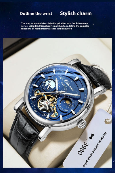 Reloj Mecánico Tourbillon Hueco Fase Lunar Xinghe con Esfera Luminosa - Image 12