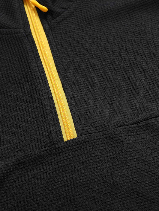 Suéter Deportivo Hombre Media Cremallera Bloques de Color Cuello Alto Manga Larga - Image 26