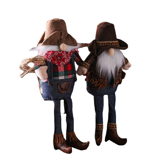 Muñeca Rudolph Estilo Vaquero Occidental sin Rostro con Piernas Largas - Image 14