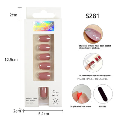 Uñas Postizas Adhesivas Removibles - Set de 24 Piezas - Image 18