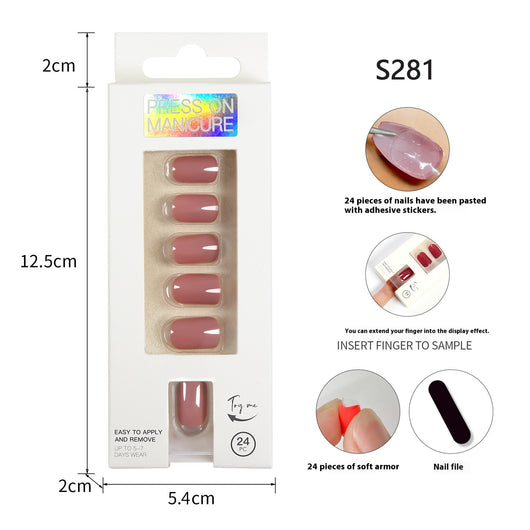 Uñas Postizas Adhesivas Removibles - Set de 24 Piezas - Image 18