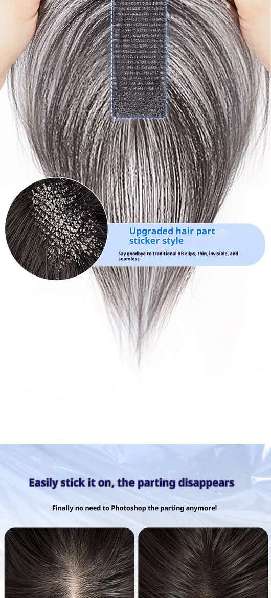 Set de Peluca con Flequillo de Cabello Real y Sistema Velcro - Image 20