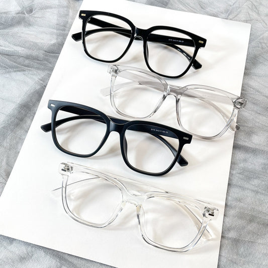 Gafas Decorativas Marco Negro Liso - Estilo Street Snap para Mujer