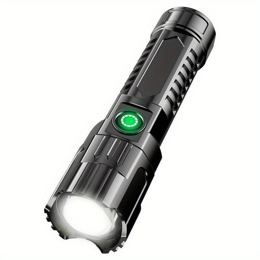 Linterna LED Recargable USB con Zoom para Camping y Exterior - Image 2