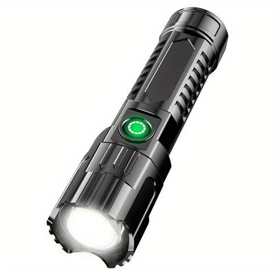 Linterna LED Recargable USB con Zoom para Camping y Exterior - Image 2