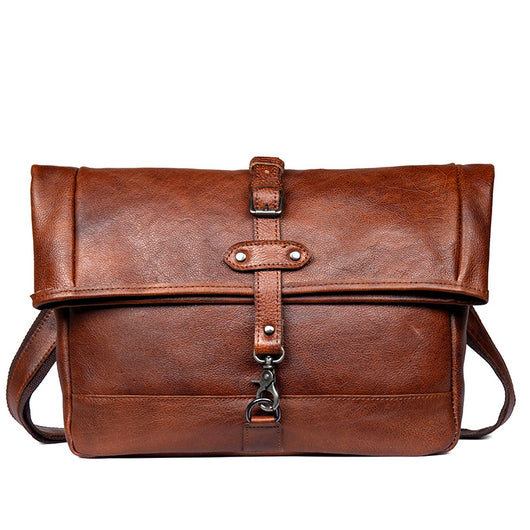 Bolso de Hombro Vintage en Cuero Curtido Vegetal Pulido - Image 11