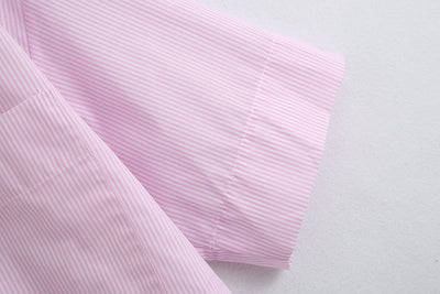 Camisa Rayada de Manga Corta con Solapa y Doble Bolsillo - Image 8