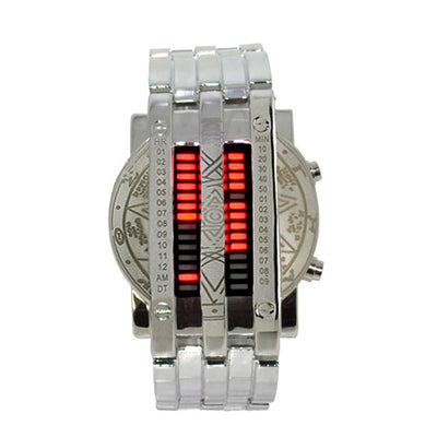Reloj LED Binario de Acero Inoxidable Doble Fila - Image 5