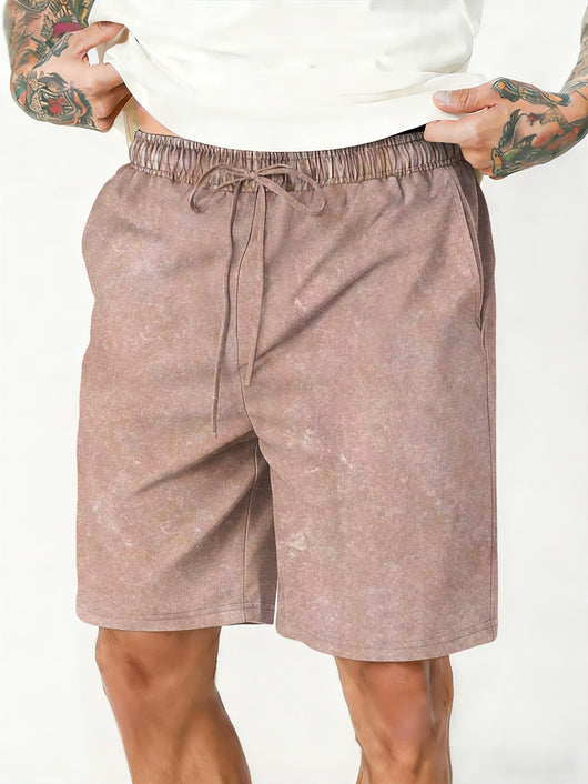 Shorts Casuales Relajados Desteñidos para Hombre - Image 13