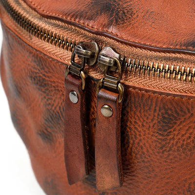 Bolsa de Cuero Pintada a Mano - Estilo Retro para Mujer - Image 9