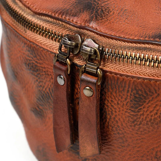 Bolsa de Cuero Pintada a Mano - Estilo Retro para Mujer - Image 9